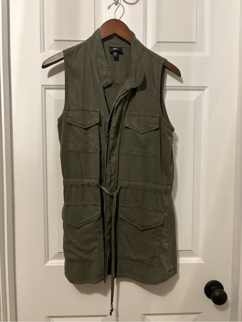 Mossimo Supply Co. Olive Green Sleeveless Utility Vest